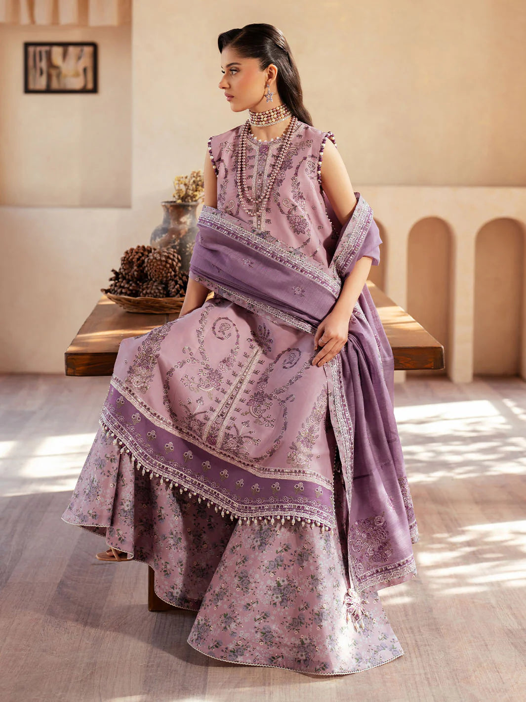 Mehroz | Bin ilyas Luxury Lawn | 3PC
