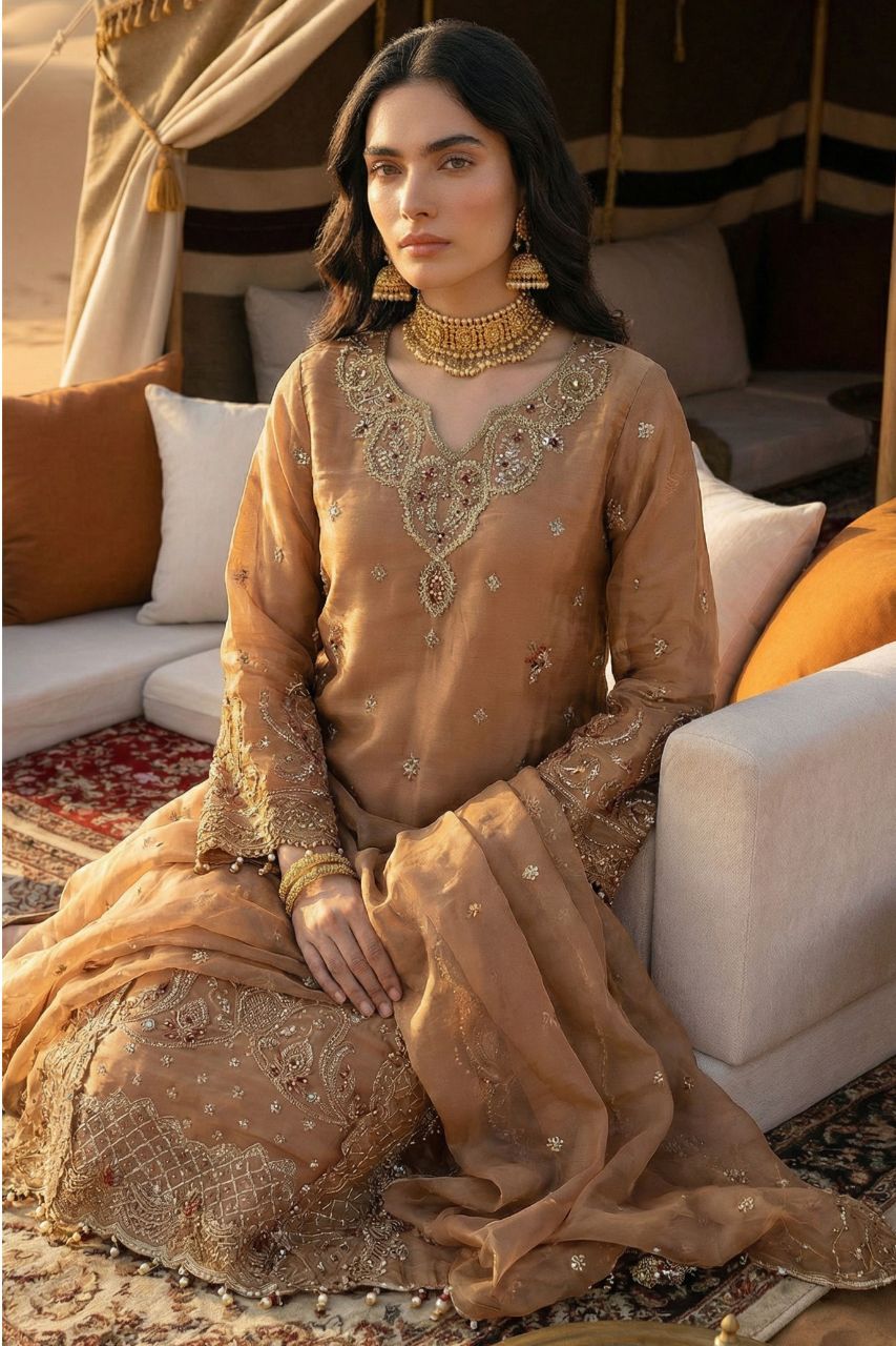 Fatima Bano | Zarqoon | Emb Organza-3PC