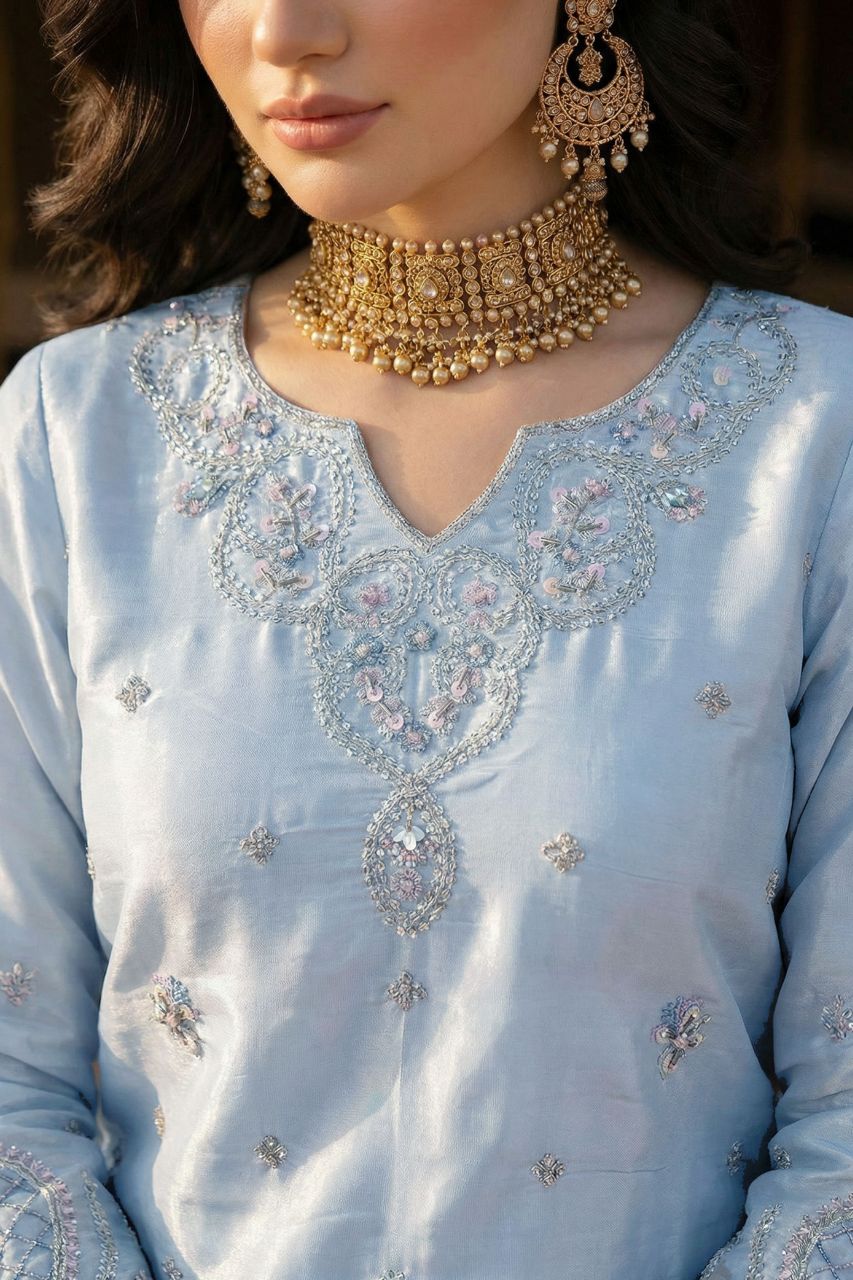 Fatima Bano | Zarqoon | Emb Organza-3PC