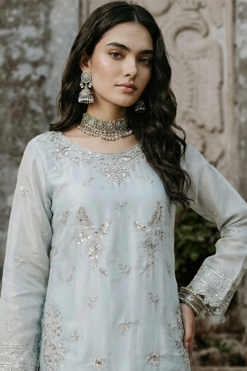 Kashvi | Zaib-o-Zeenat | Emb Shisha Silk-3PC