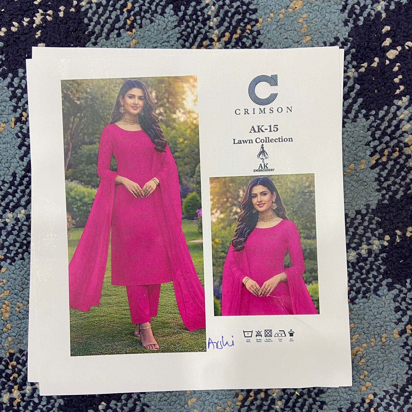 Crimson Luxury Embroidered Lawn Collection 3PC