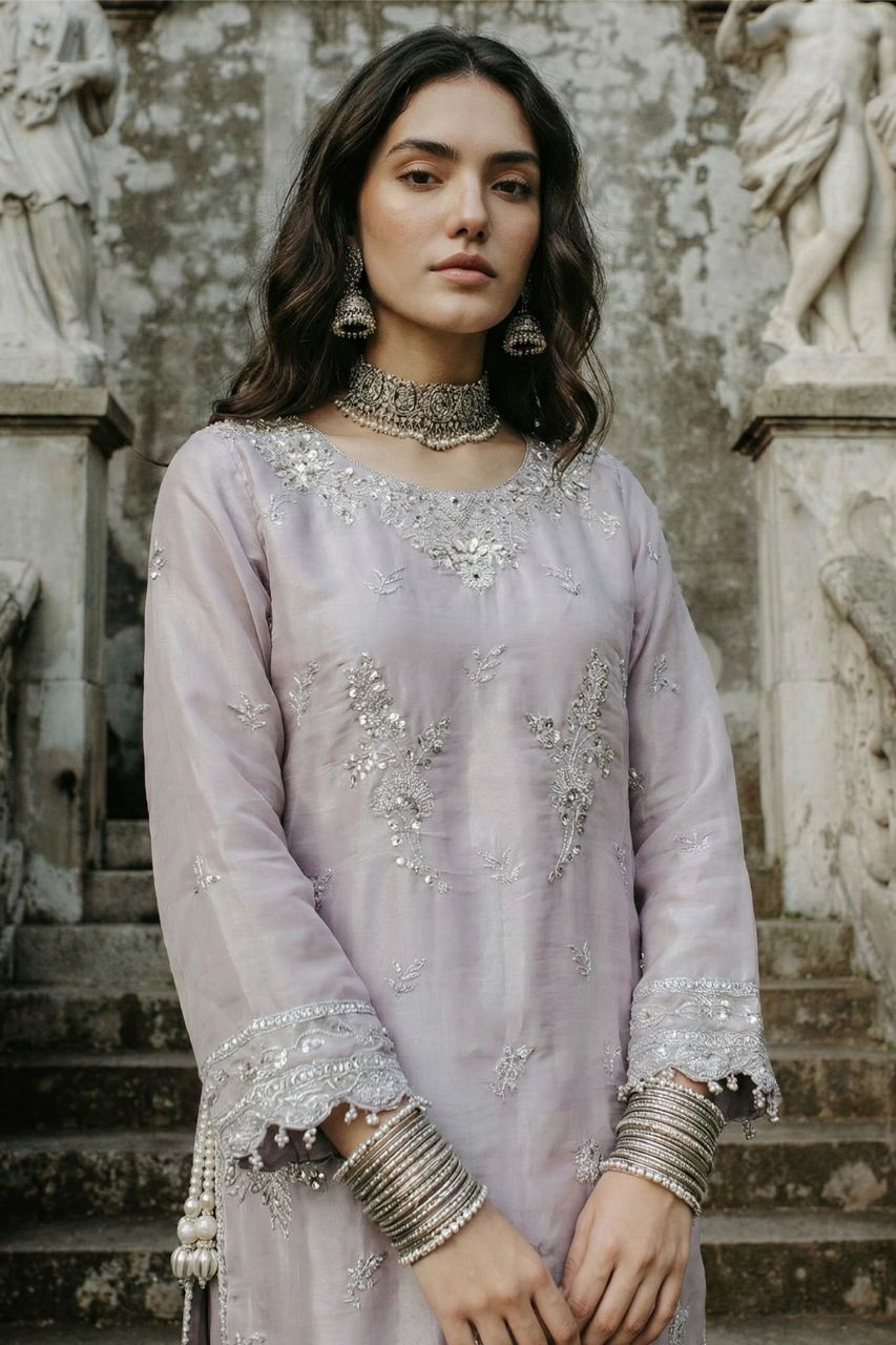 Kashvi | Zaib-o-Zeenat | Emb Shisha Silk-3PC