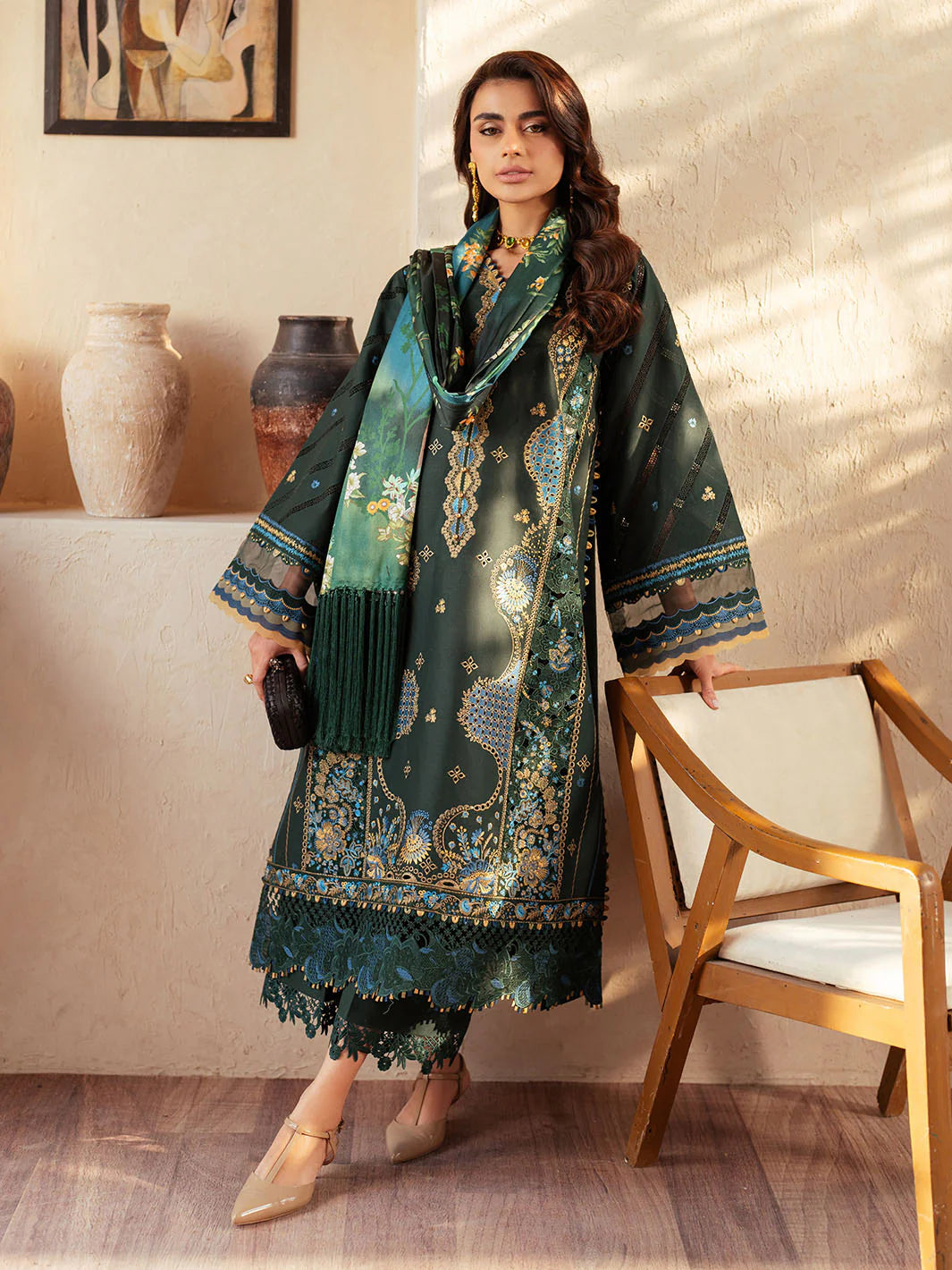 Mehroz | Bin ilyas Luxury Lawn | 3PC