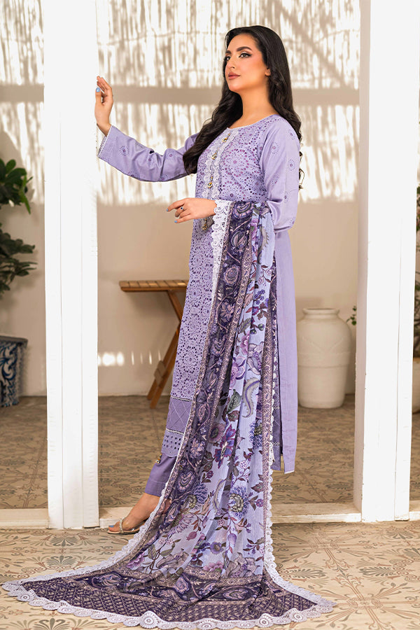 Tehzeeb | ChikanKari Luxury Lawn | 3-PC