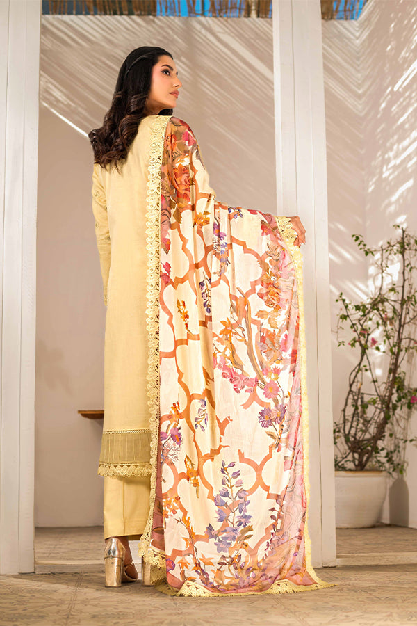 Tehzeeb | ChikanKari Luxury Lawn | 3-PC