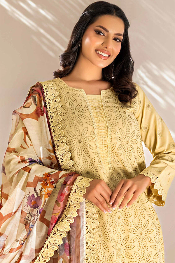 Tehzeeb | ChikanKari Luxury Lawn | 3-PC