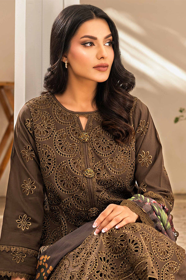 Tehzeeb | ChikanKari Luxury Lawn | 3-PC
