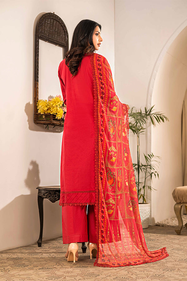 Tehzeeb | ChikanKari Luxury Lawn | 3-PC