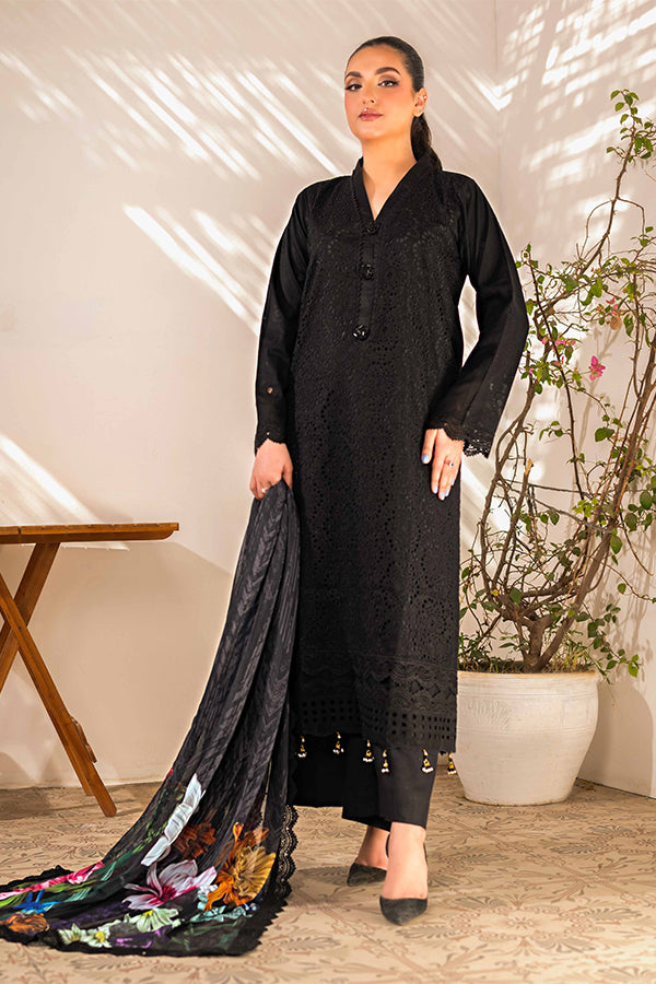 Tehzeeb | ChikanKari Luxury Lawn | 3-PC