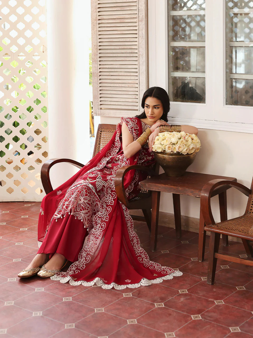 Angan | Mahnur Luxury Embroidered Lawn | 3PC
