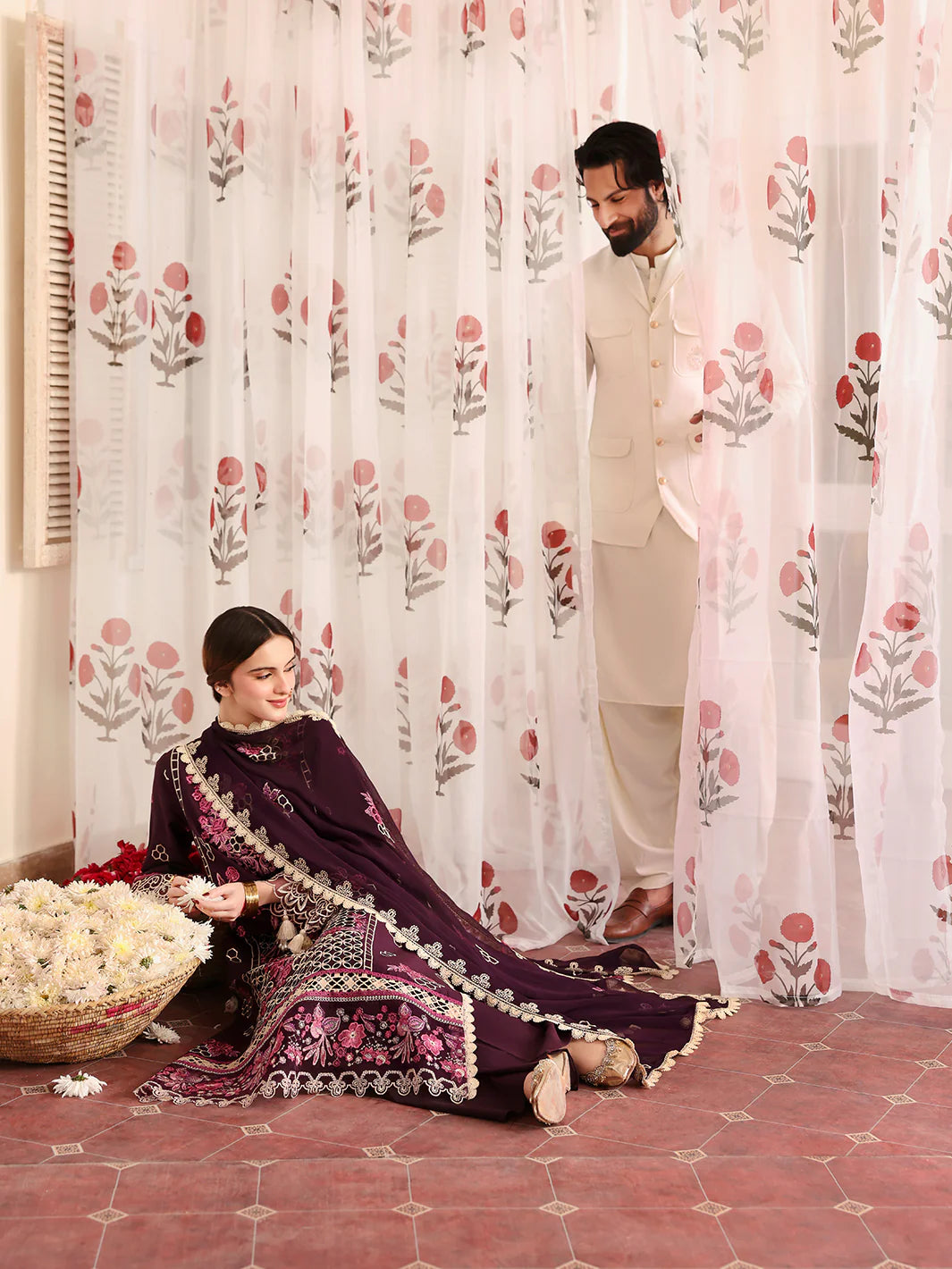 Angan | Mahnur Luxury Embroidered Lawn | 3PC