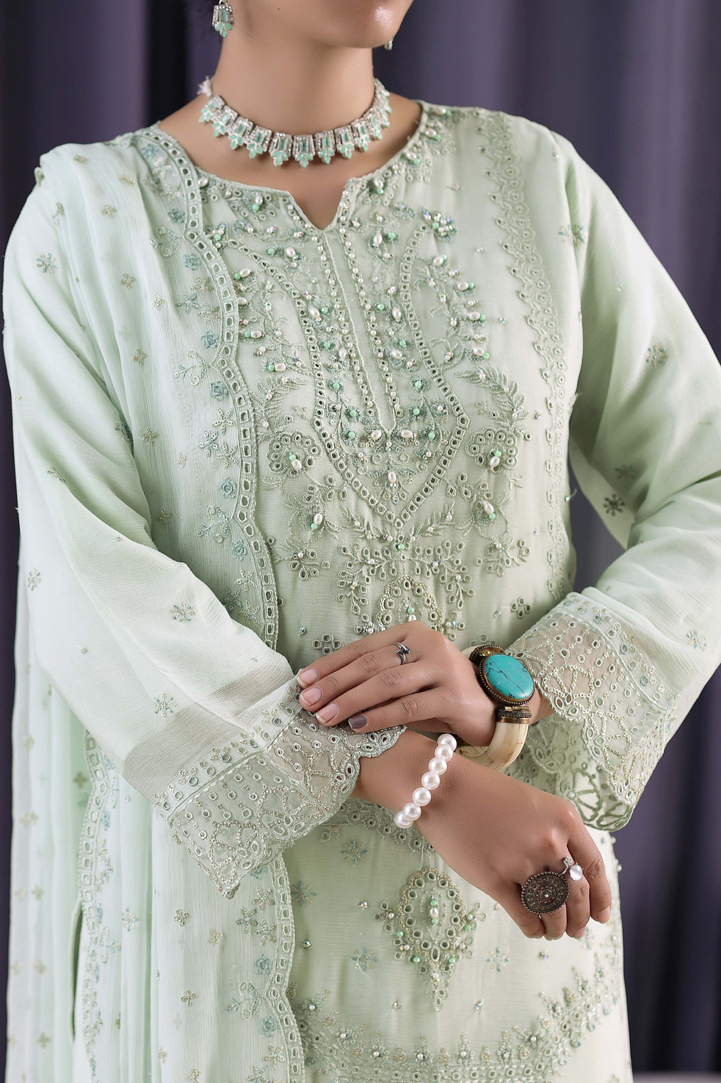 Noor Jahan | Embroidered | Chiffon