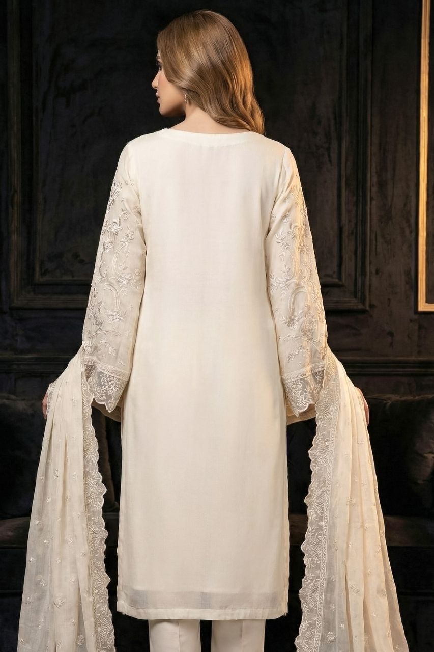 Hafsa | Dressline | Semi-Stitched - Organza