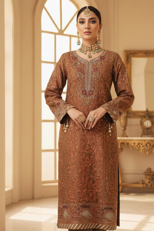 Fatima Bano | Dressline | Dhanak | Organza-3PC