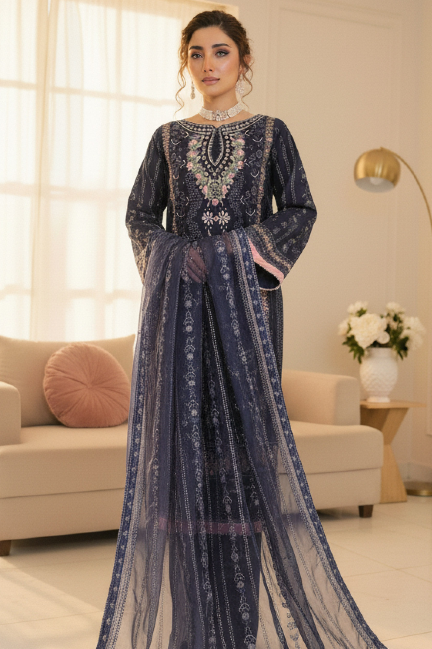 Fatima Bano | Dressline | Dhanak | Organza-3PC