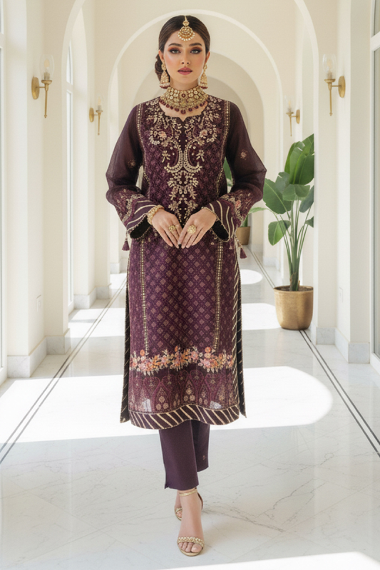 Fatima Bano | Dressline | Dhanak | Organza-3PC