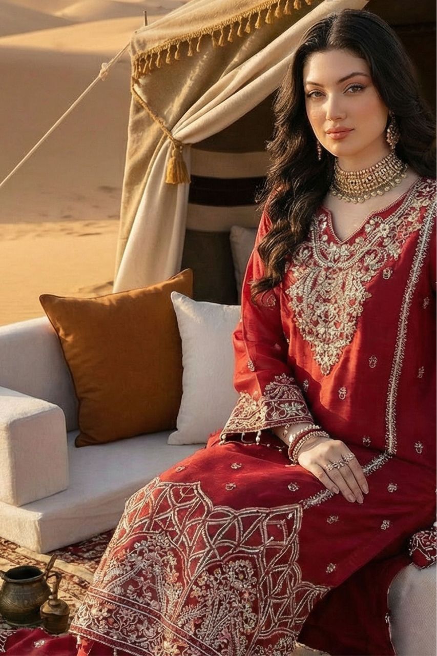 Fatima Bano | Zarqoon | Emb Organza-3PC
