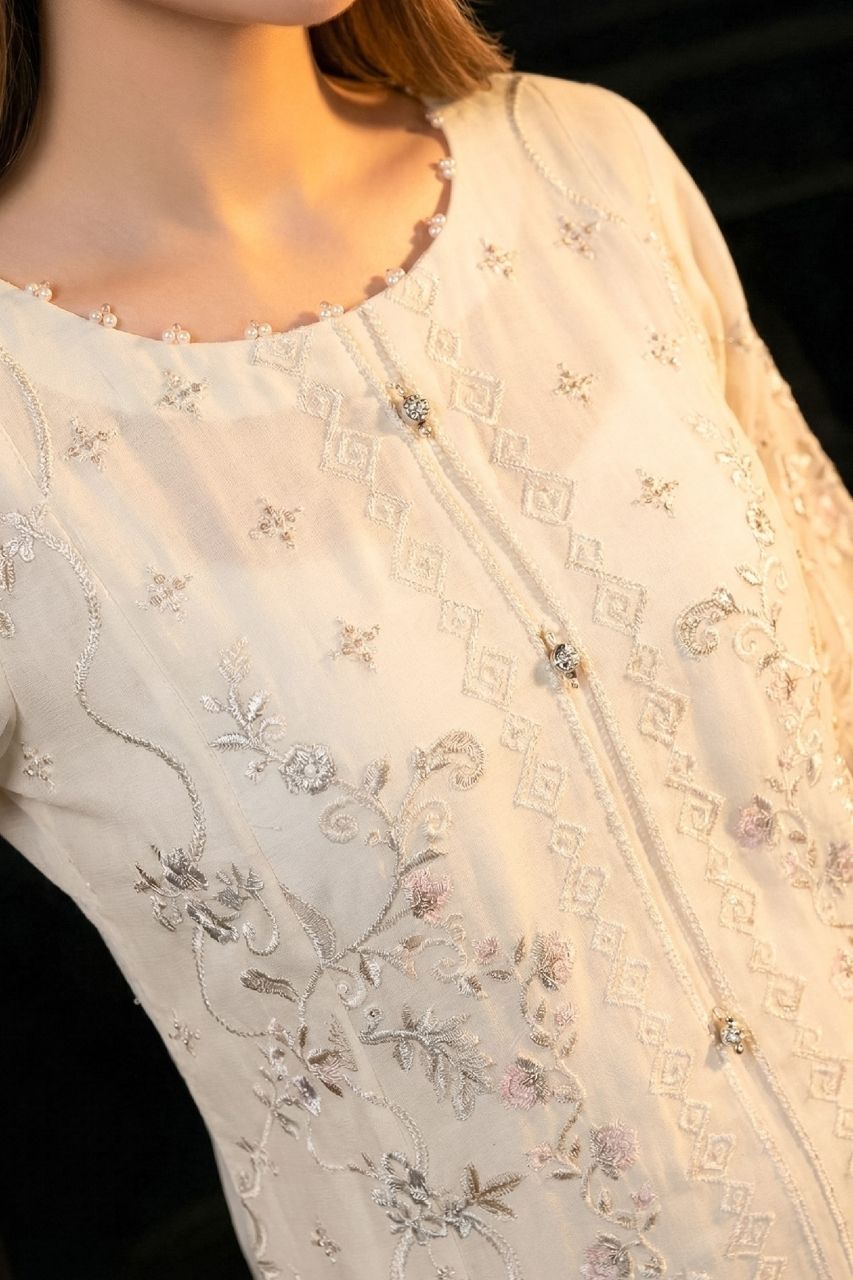 Hafsa | Dressline | Semi-Stitched - Organza