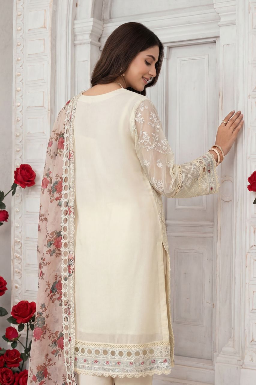 Crystal By Dressline | Semi-Stitched | Organza