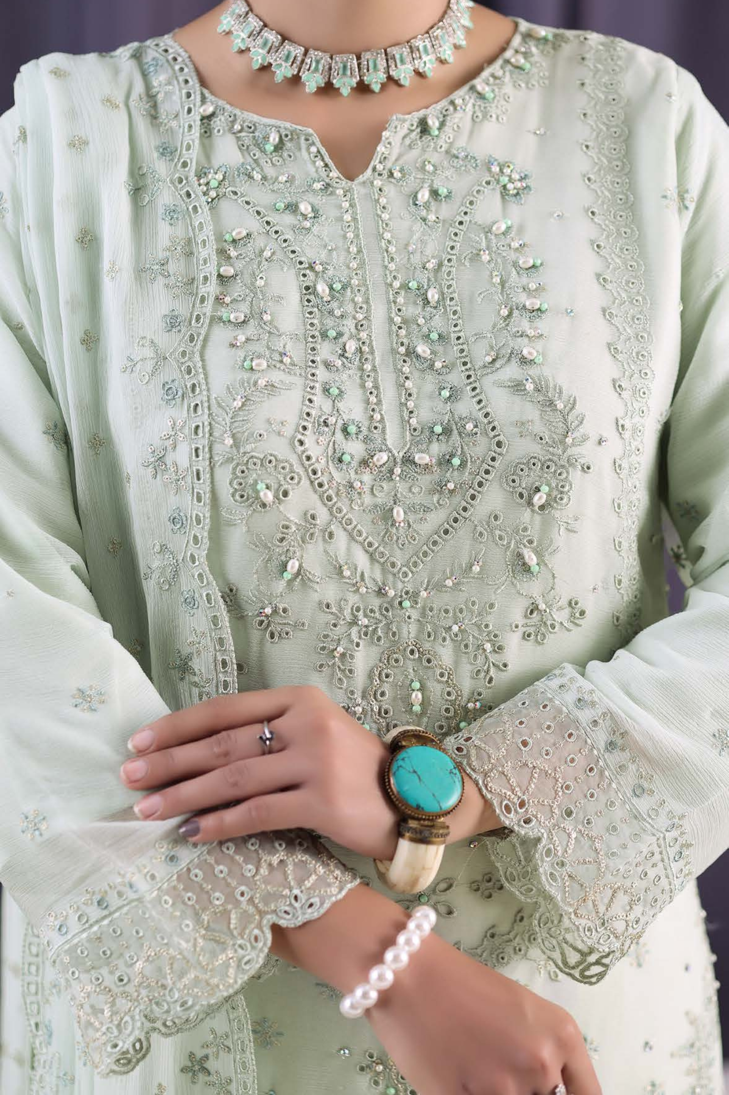 Noor Jahan | Embroidered | Chiffon