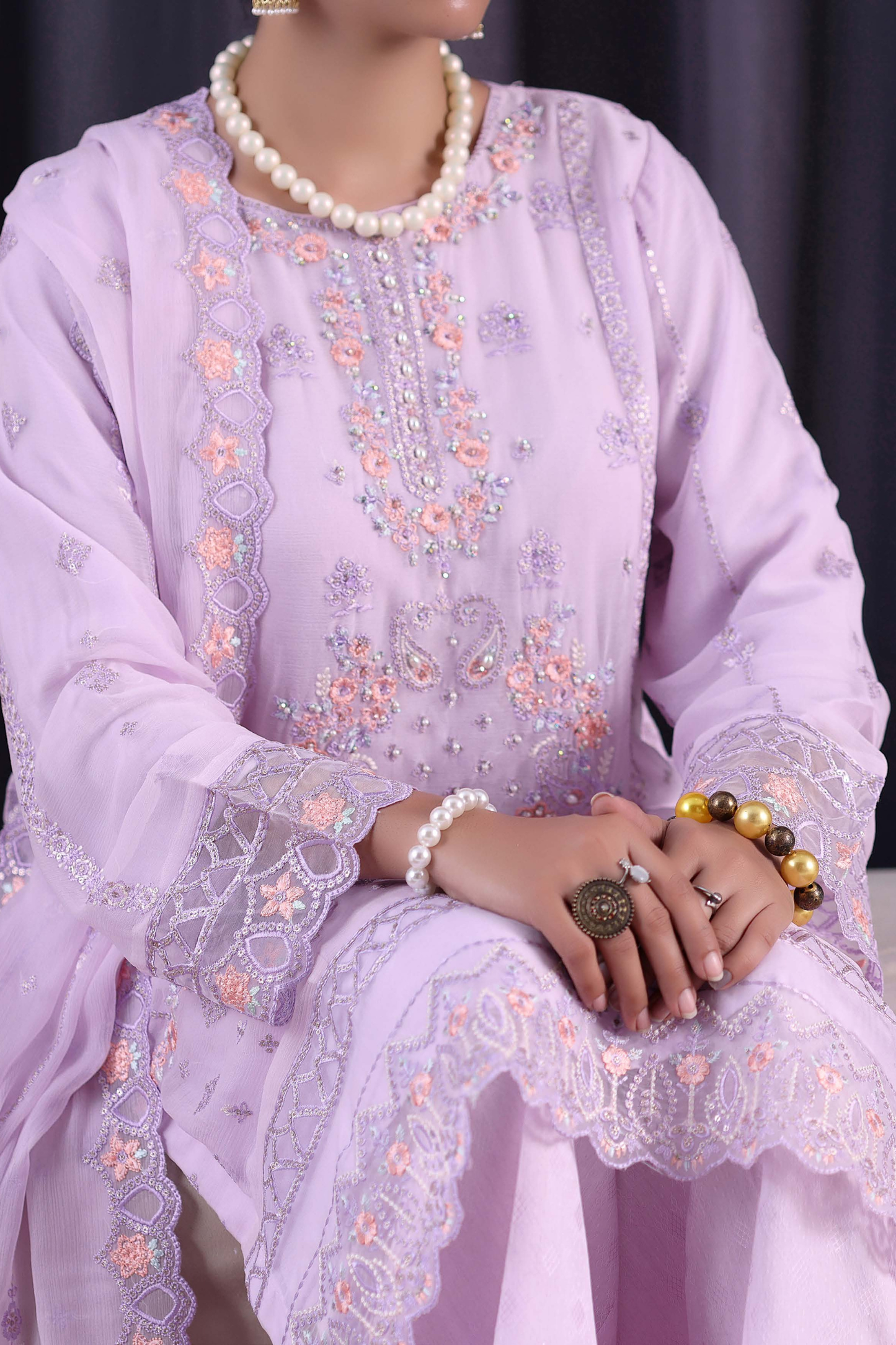 Noor Jahan | Embroidered | Chiffon