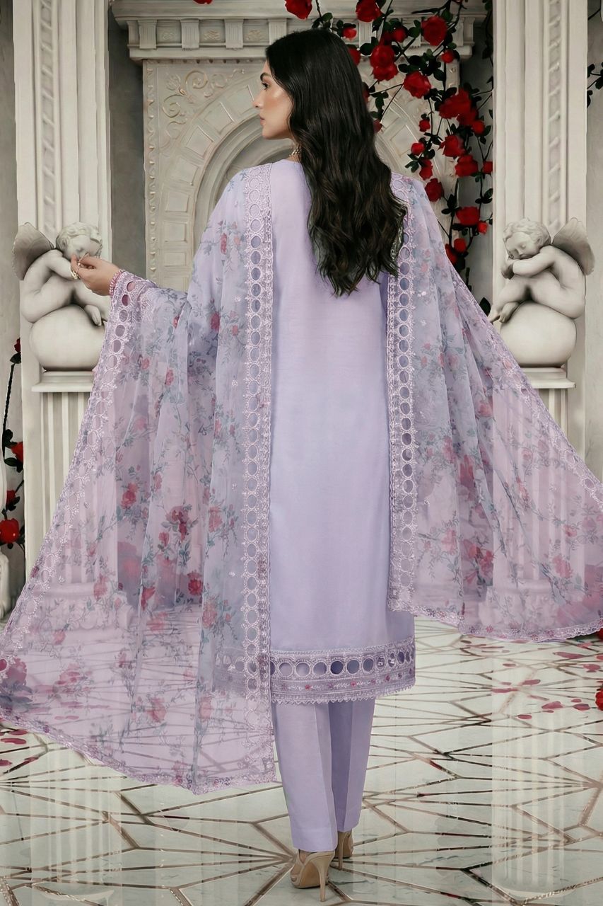 Crystal By Dressline | Semi-Stitched | Organza