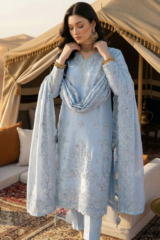 Fatima Bano | Zarqoon | Emb Organza-3PC