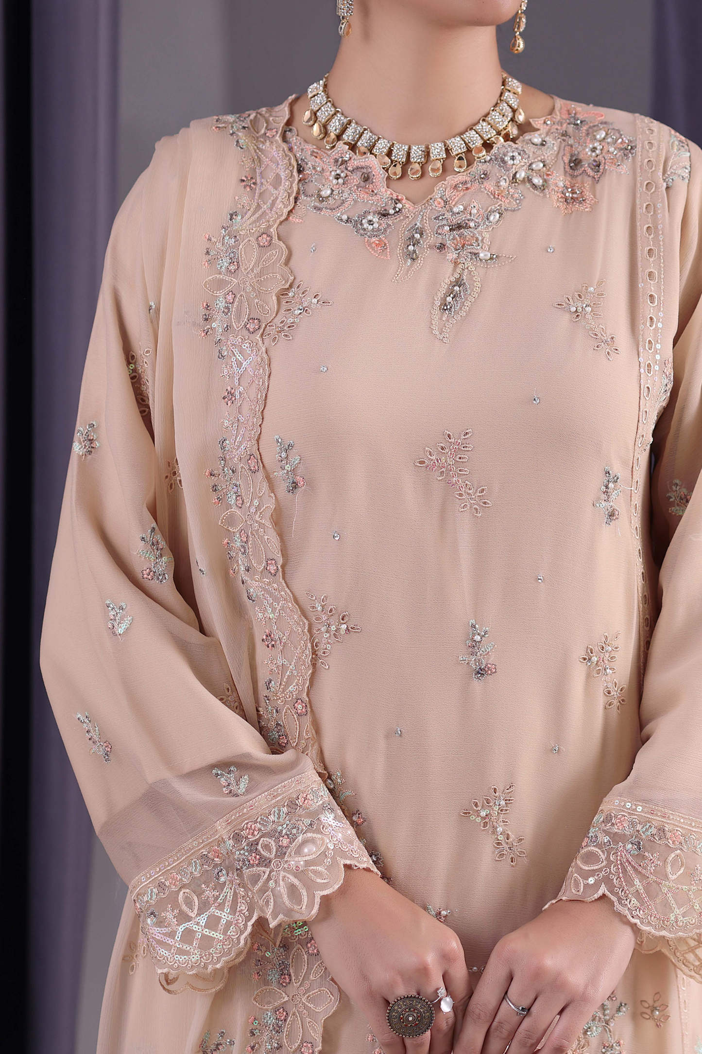 Noor Jahan | Embroidered | Chiffon