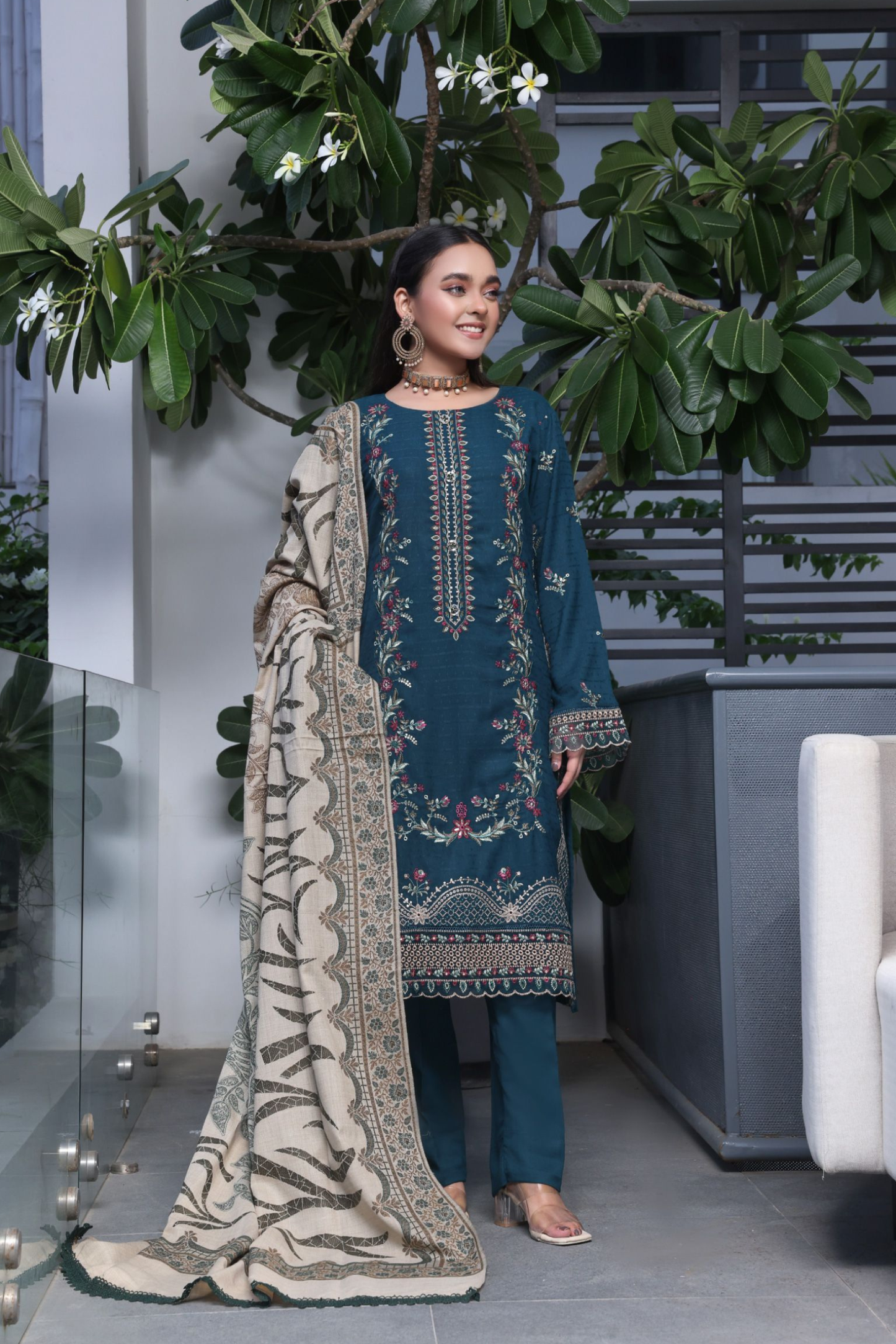 Blanca | Dressline | Emb Dhanak -3PC