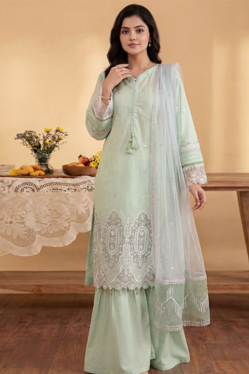 Zaib-o-Zeenat By Neeshey Luxury Laser-Kari Embroidered Lawn Volume-3PC
