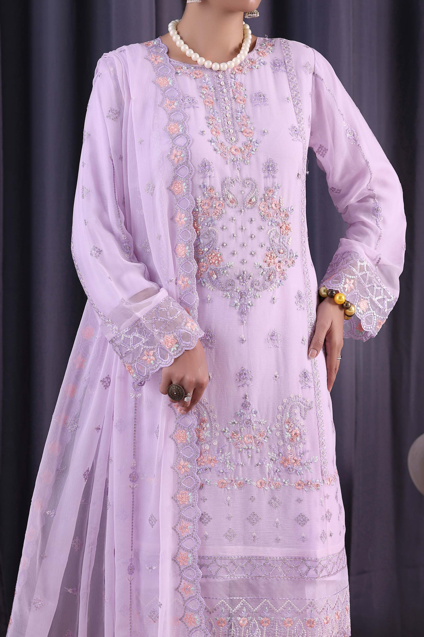 Noor Jahan | Embroidered | Chiffon