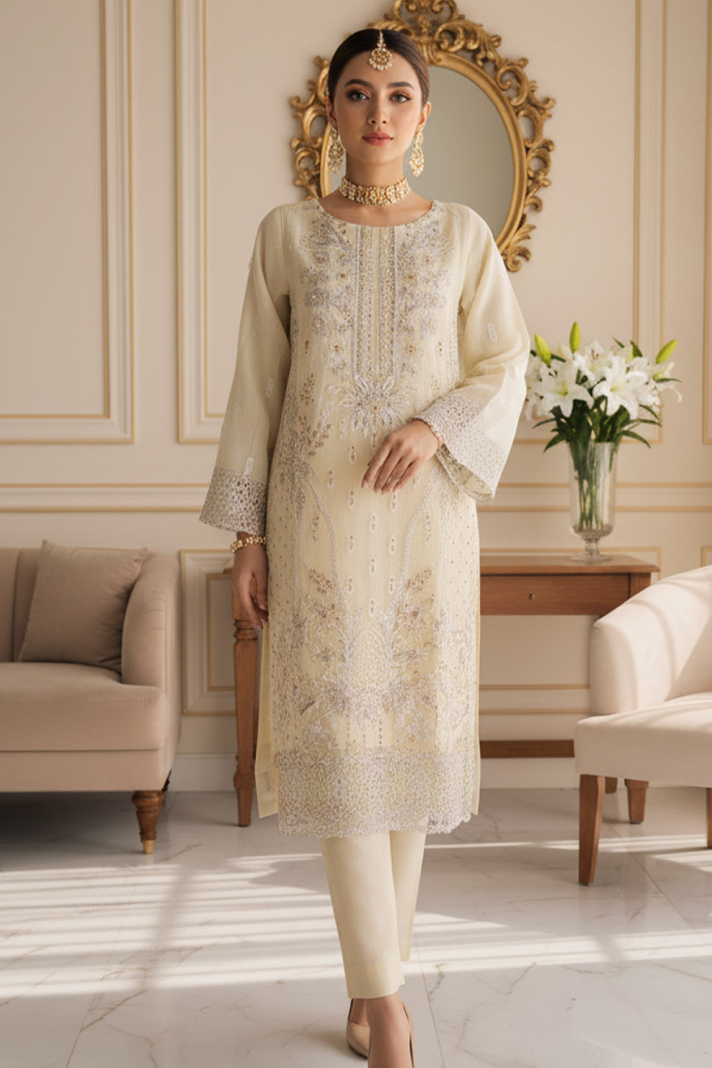 Zoha | Dressline | Burberry | Organza-3PC