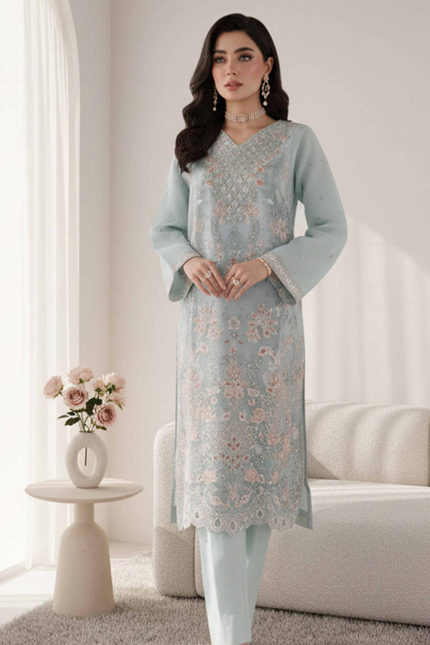 Zoha | Dressline | Burberry | Organza-3PC