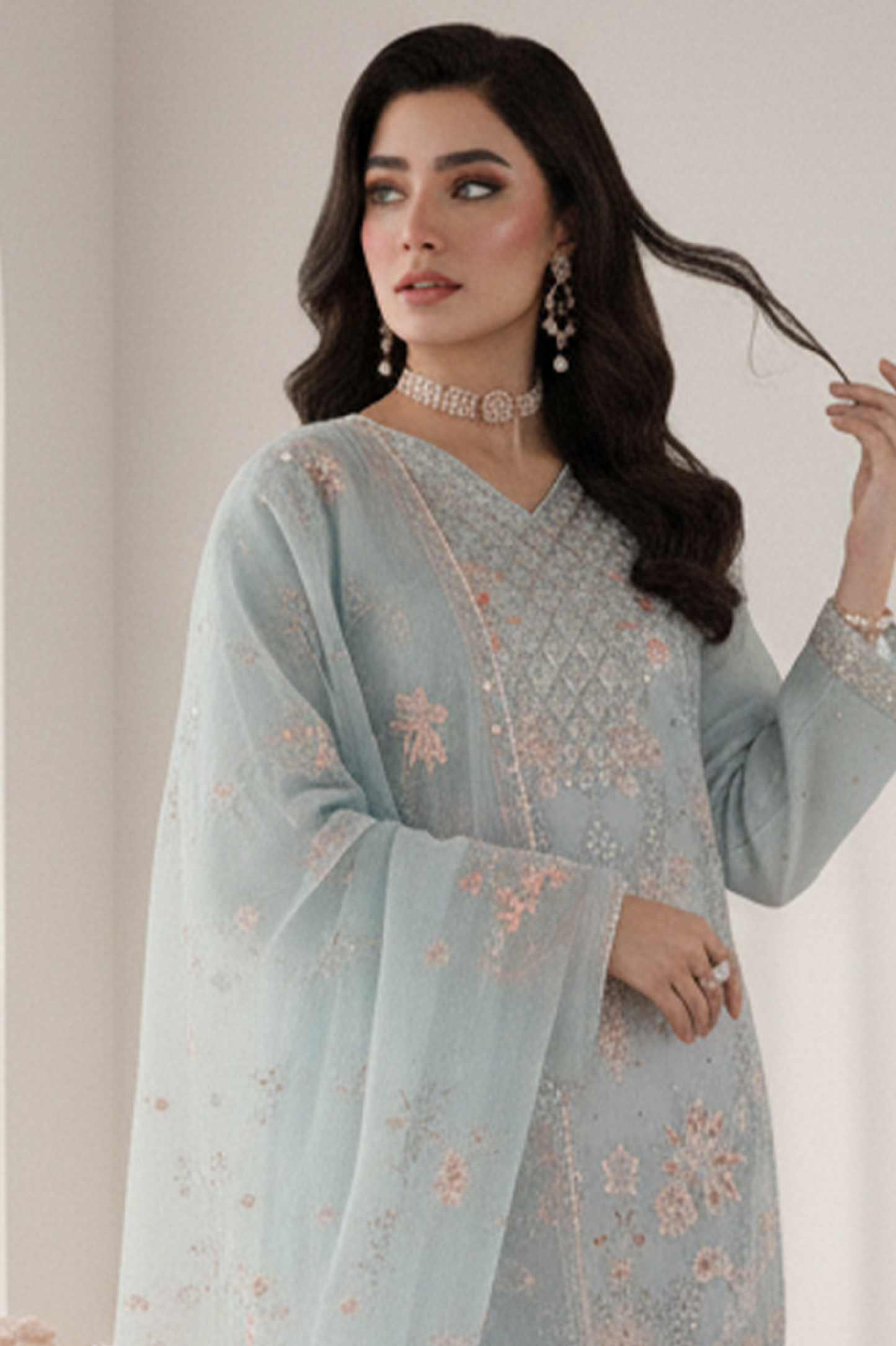 Zoha | Dressline | Burberry | Organza-3PC