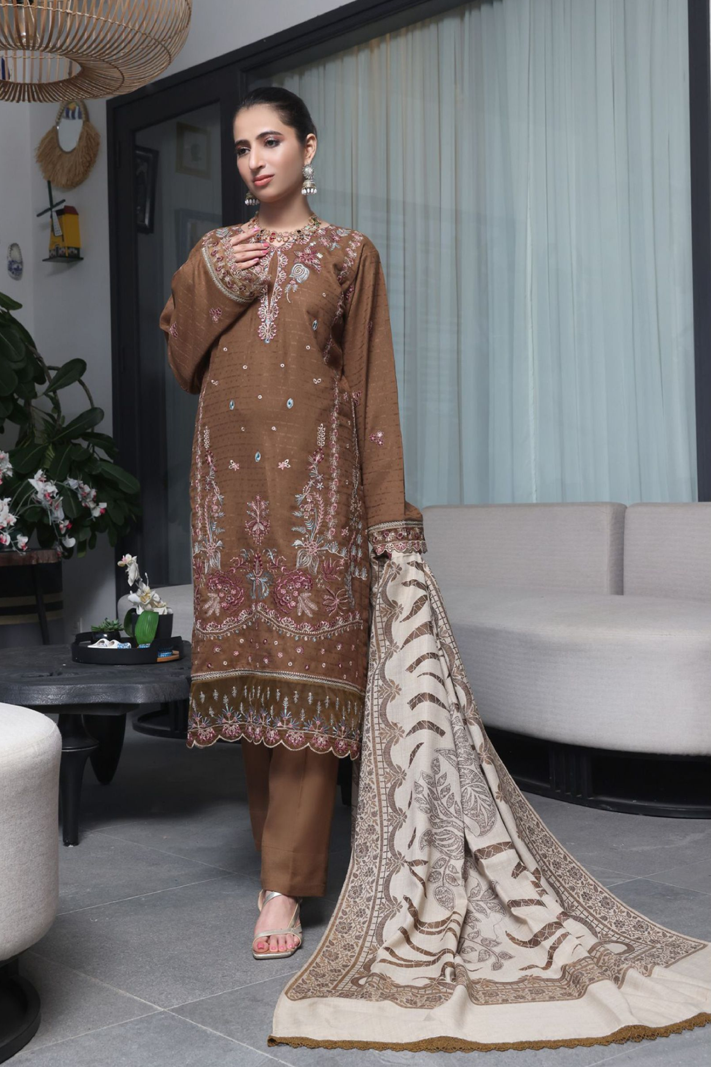 Blanca | Dressline | Emb Dhanak -3PC
