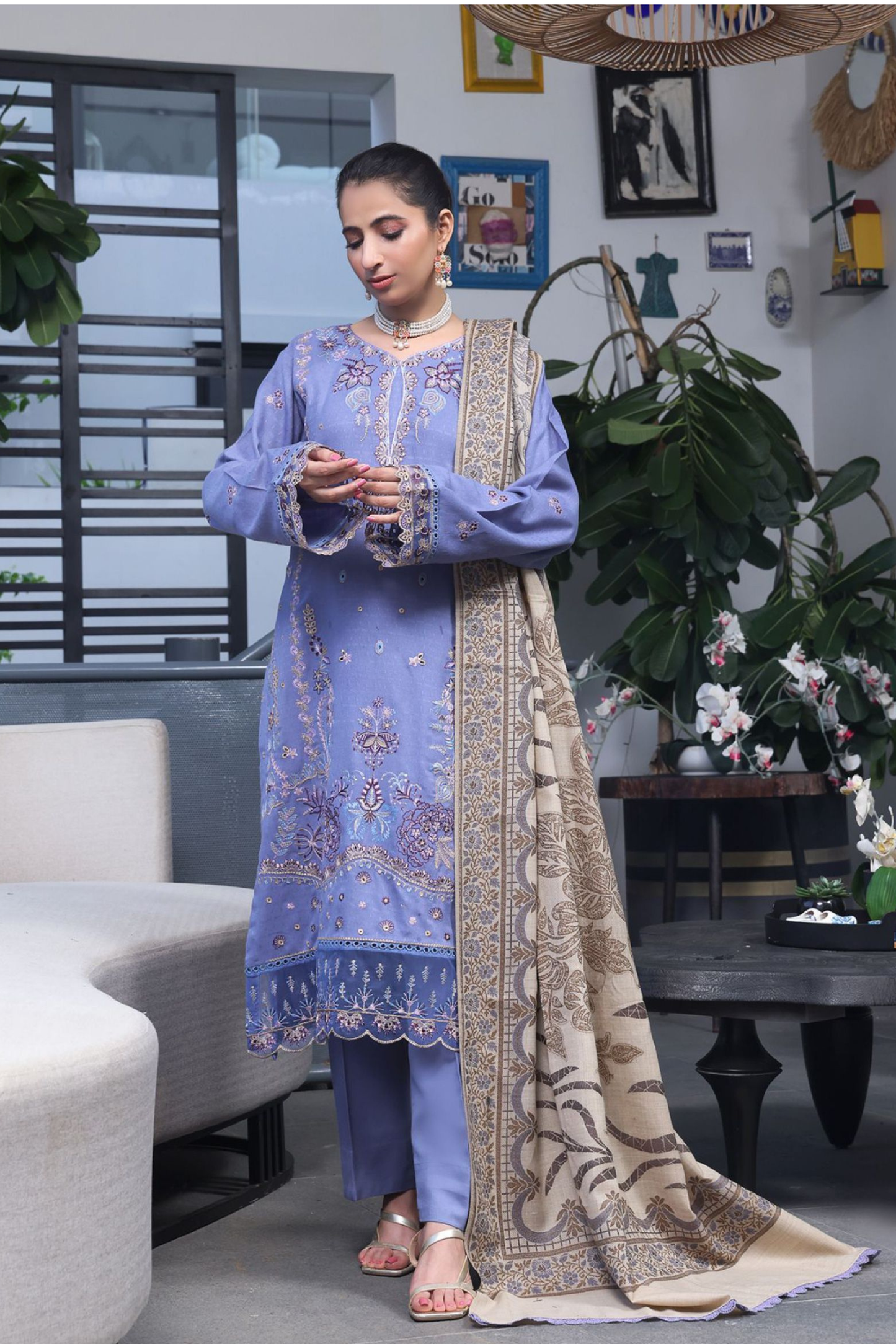 Blanca | Dressline | Emb Dhanak -3PC