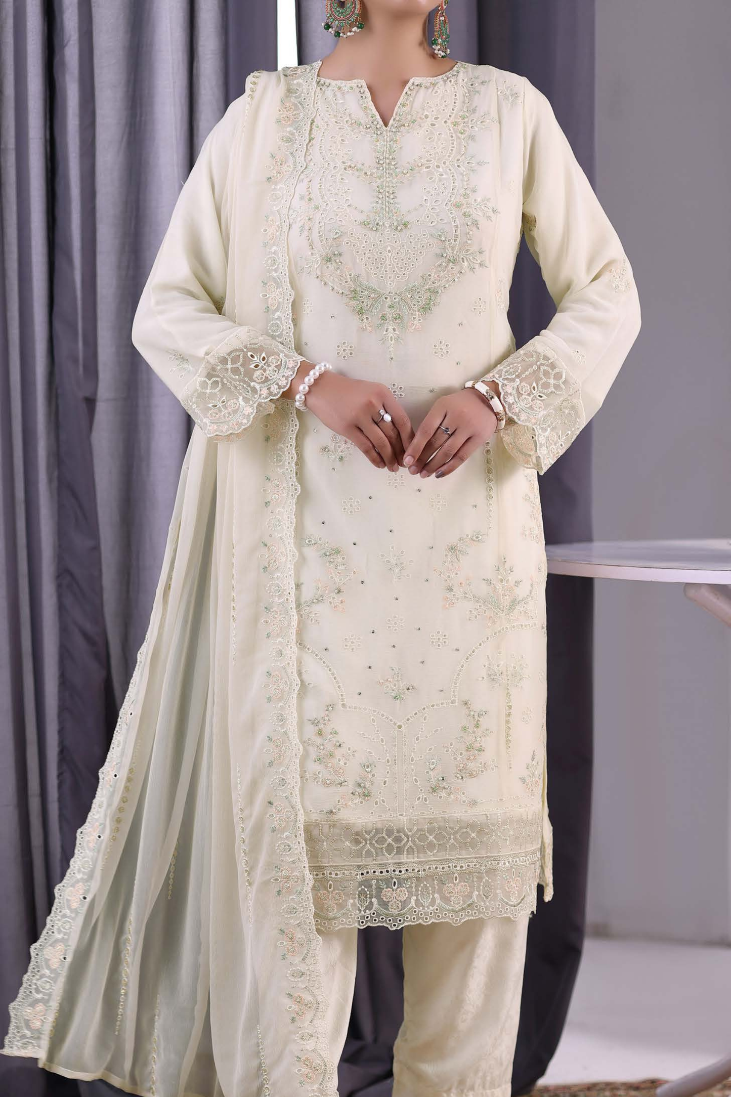 Noor Jahan | Embroidered | Chiffon