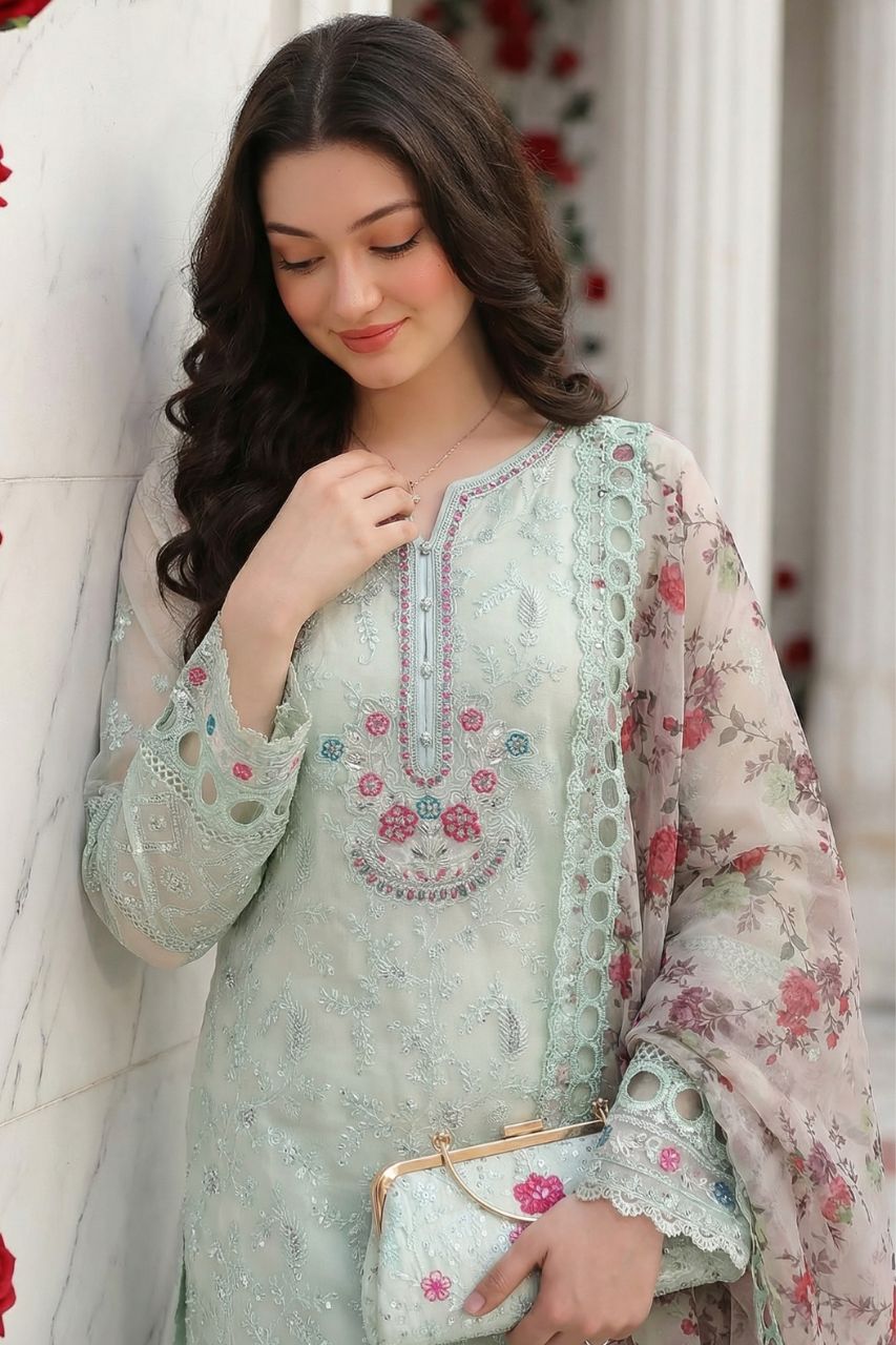 Crystal By Dressline | Semi-Stitched | Organza