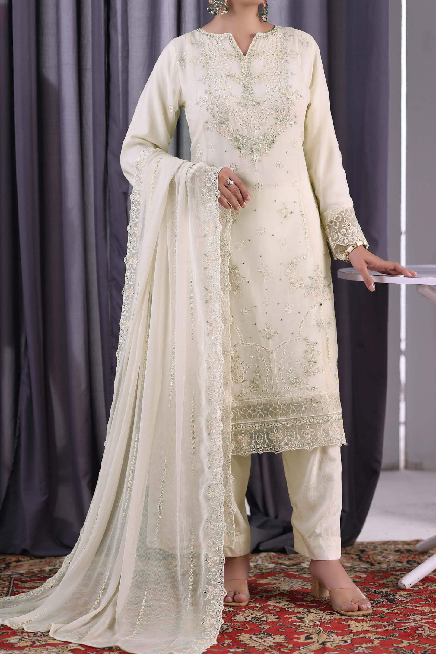 Noor Jahan | Embroidered | Chiffon
