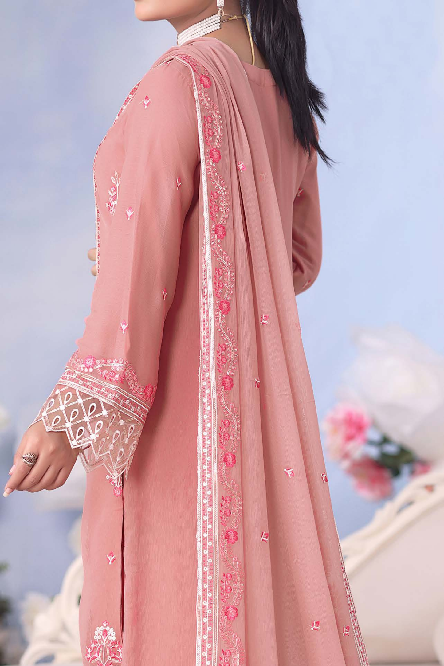 Meher Bano | Pak Fabrics | Luxe | Chiffon-3PC