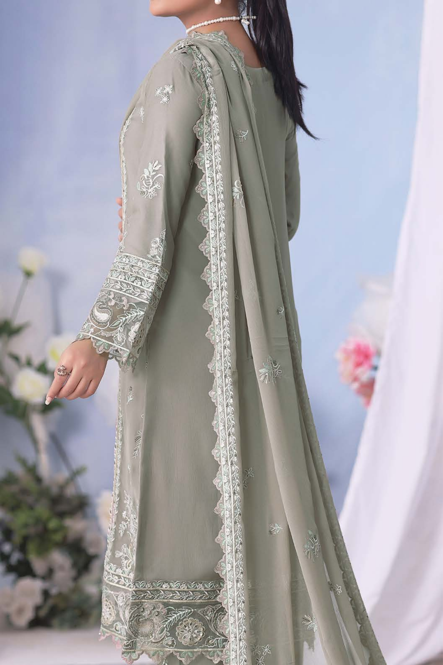 Meher Bano | Pak Fabrics | Luxe | Chiffon-3PC