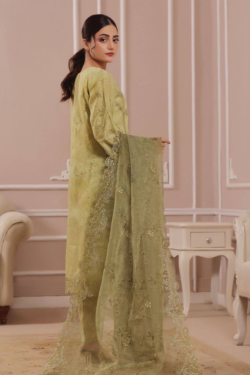 Sharjeena | Dressline | Semi-Stitched -Organza