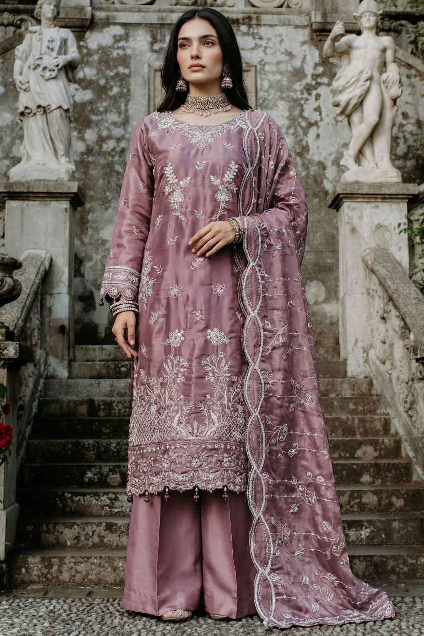 Kashvi | Zaib-o-Zeenat | Emb Shisha Silk-3PC