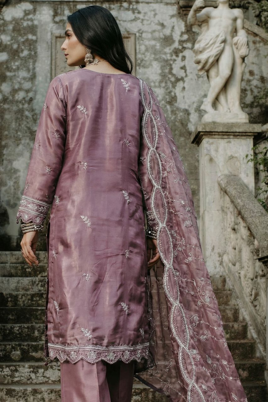 Kashvi | Zaib-o-Zeenat | Emb Shisha Silk-3PC