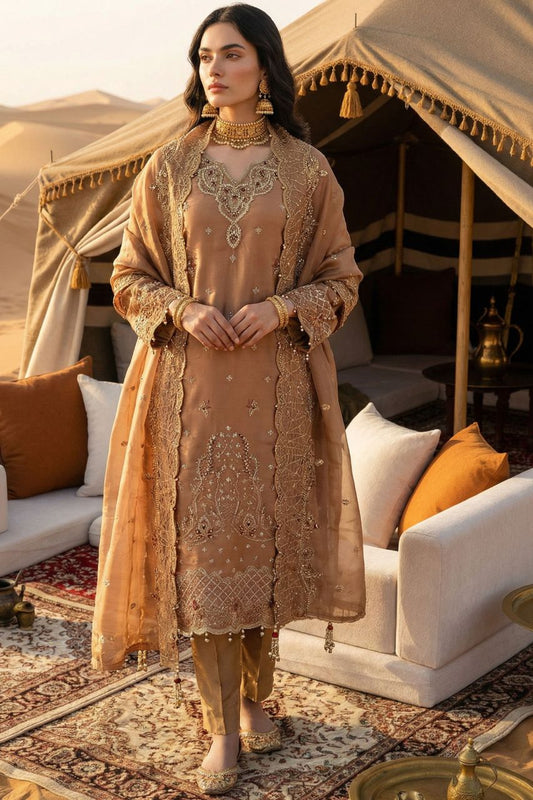 Fatima Bano | Zarqoon | Emb Organza-3PC