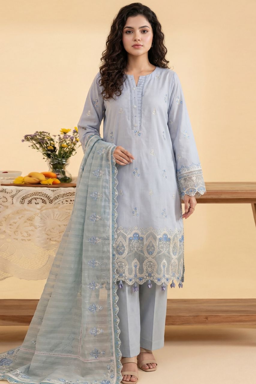 Zaib-o-Zeenat By Neeshey Luxury Laser-Kari Embroidered Lawn Volume-3PC