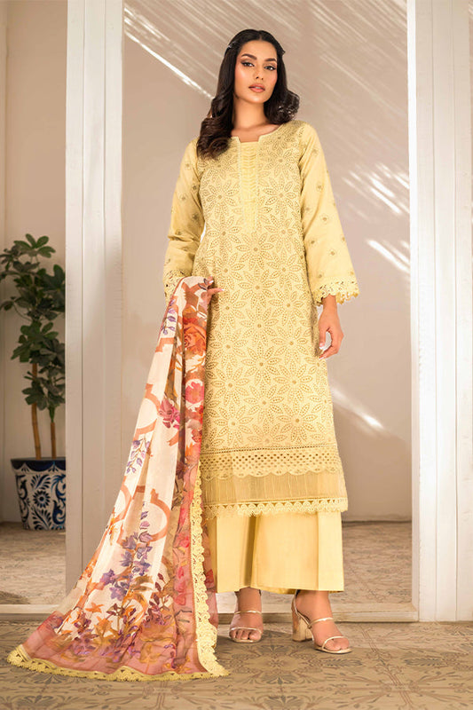 Tehzeeb | ChikanKari Luxury Lawn | 3-PC