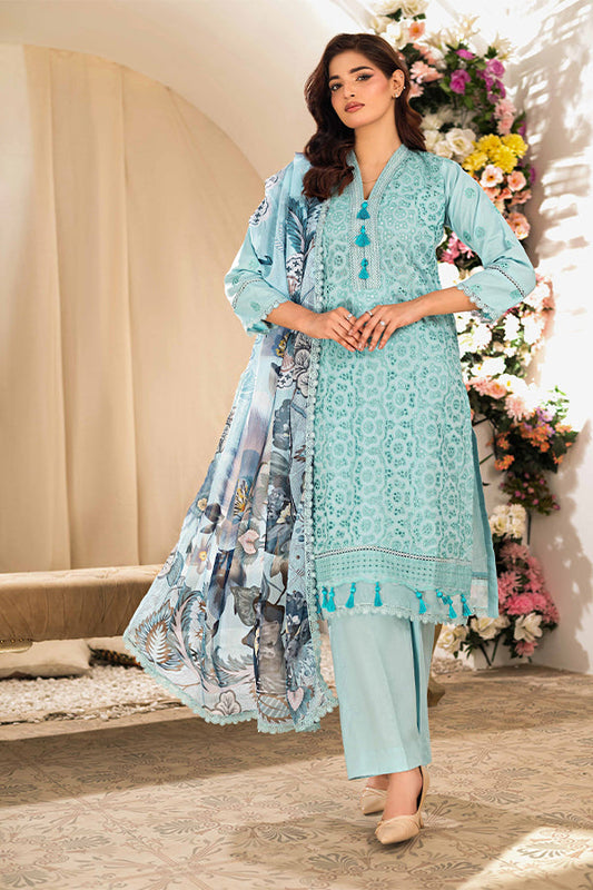 Tehzeeb | ChikanKari Luxury Lawn | 3-PC