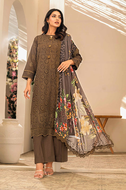 Tehzeeb | ChikanKari Luxury Lawn | 3-PC