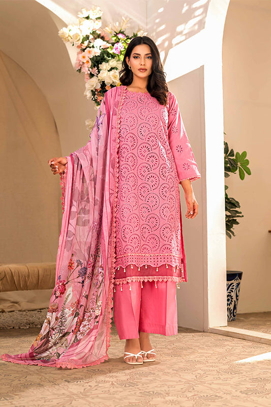 Tehzeeb | ChikanKari Luxury Lawn | 3-PC